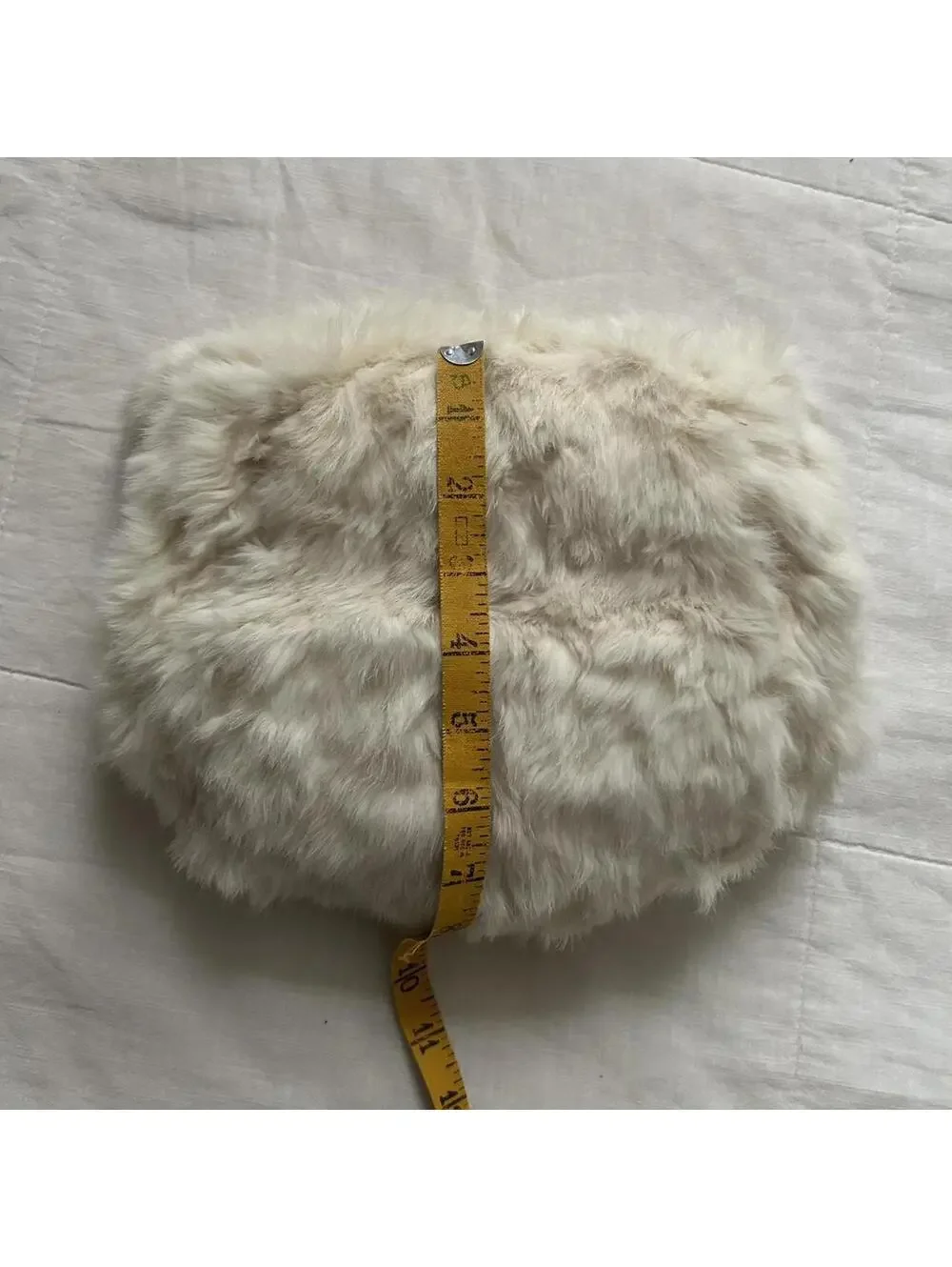 White Real Fur Muff Hand Warmer Lolita Winter Japan One Size